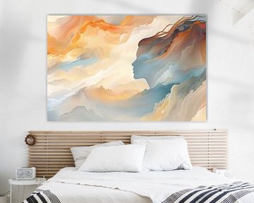 Face and Swirl in Abstract Colours by Art & Soul Creations