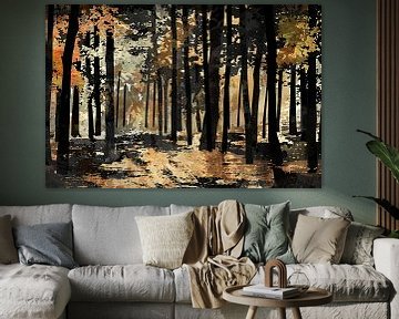 Herfstwandeling in een schilderachtig boslandschap van Art & Soul Creations