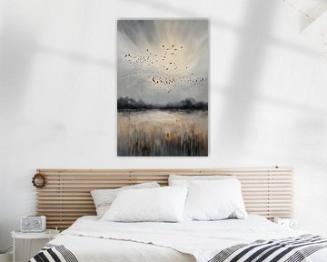 Bird Landscape Painting by ComfortQ