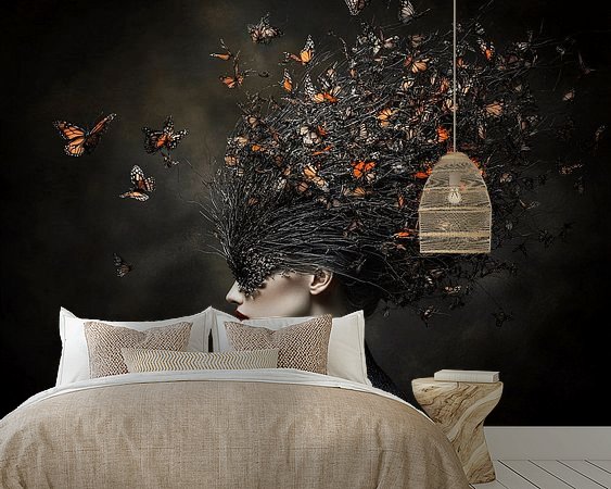 Voorbeeld van het werk in een kamer