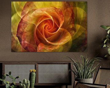 Turning Flower in Fiery Colourful Splendour by Art & Soul Creations