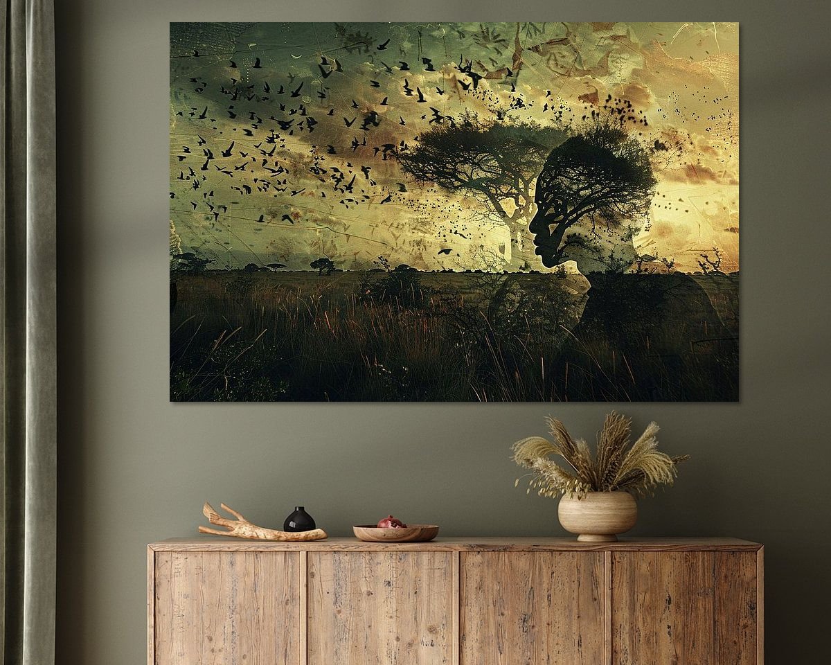 Voorbeeld van het werk in een kamer