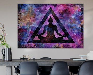 Méditation abstraite sur fond coloré sur Art & Soul Creations