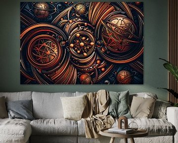 Esoterische symbolen in goud en zwart van Art & Soul Creations