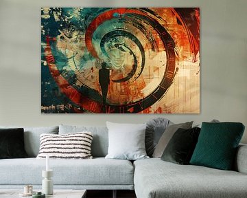 Spirale temporelle dynamique avec éléments colorés sur Art & Soul Creations