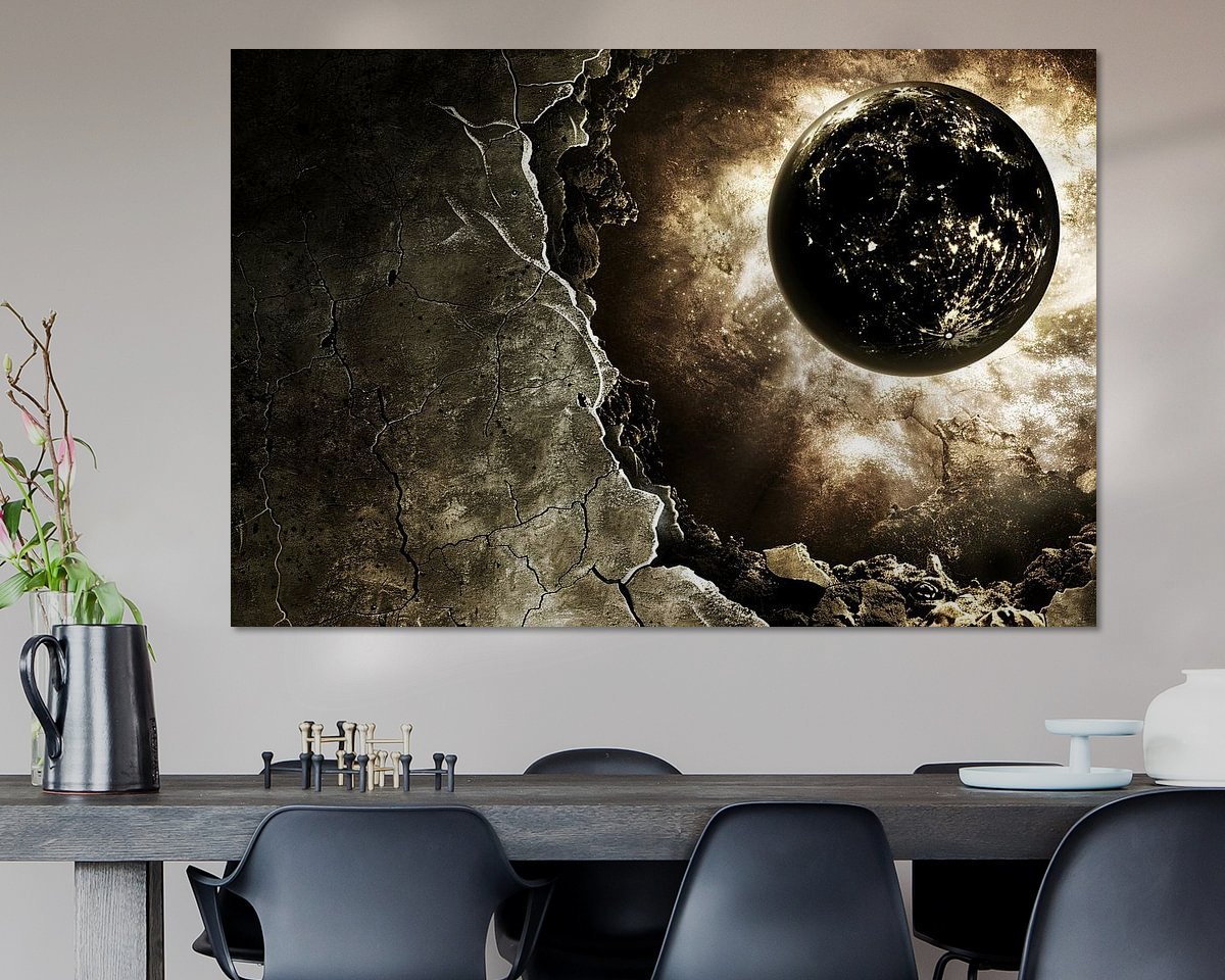 Voorbeeld van het werk in een kamer