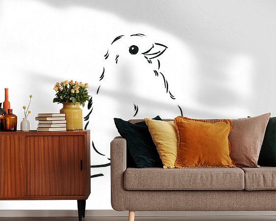 Voorbeeld van het werk in een kamer