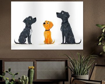 three disney dogs by PixelPrestige