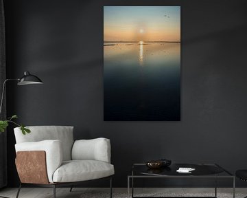 Poolijs en zeelandschap op de zandplaten in de Waddenzee van Sjoerd van der Wal Fotografie