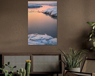 Poolijs en zeelandschap op de zandplaten in de Waddenzee van Sjoerd van der Wal Fotografie