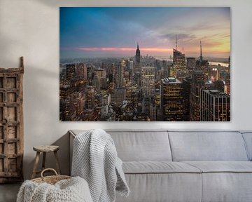 New York Panorama II van Jesse Kraal