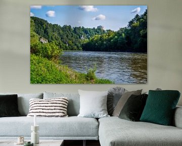 De Donau bij Kelheim met uitzicht op de Bevrijdingshal van ManfredFotos