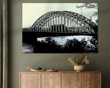 de waalbrug nijmegen pastel by Groothuizen Foto Art
