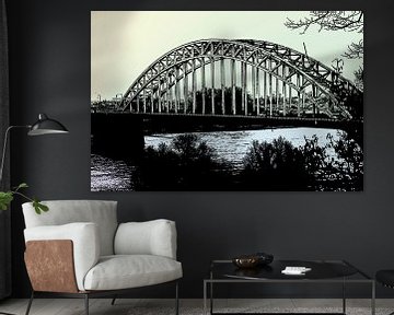 de waalbrug nijmegen pastel van Groothuizen Foto Art