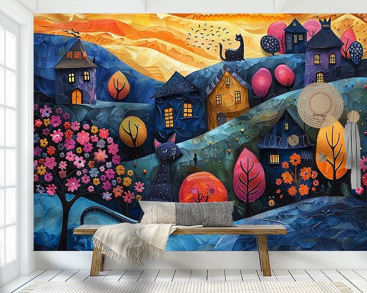 Voorbeeld van het werk in een kamer