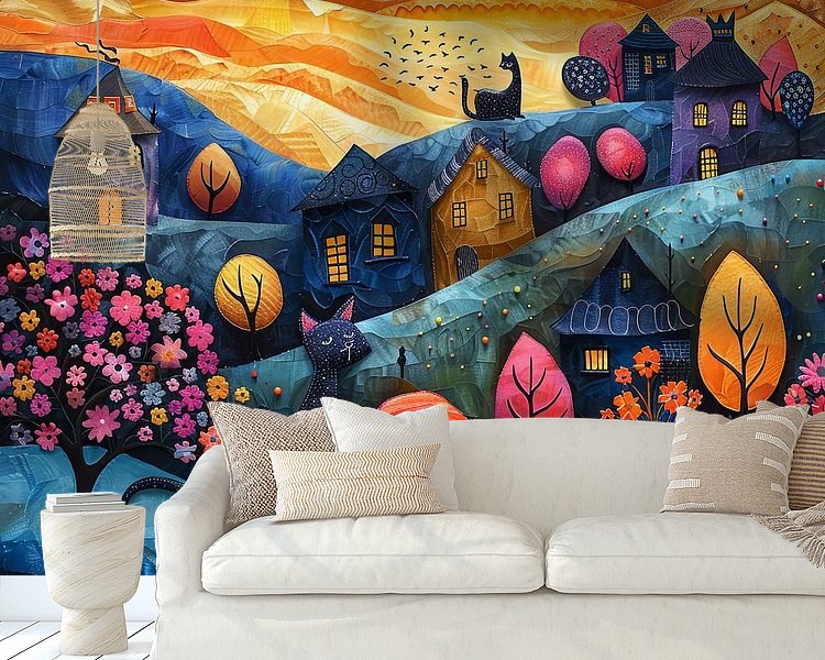 Voorbeeld van het werk in een kamer