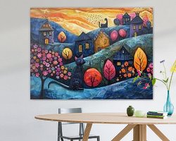 Voorbeeld van het werk in een kamer