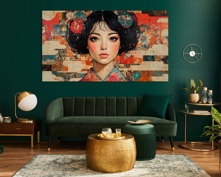 Voorbeeld van het werk in een kamer