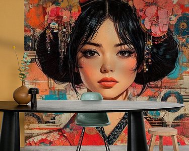 Voorbeeld van het werk in een kamer