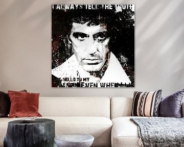 Scarface Al Pacino Pop Art Schilderij van Kunst Company