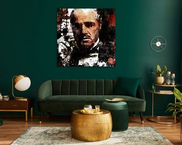 Schilderij Godfather Schilderij Pop Art  Marlon Brando popart