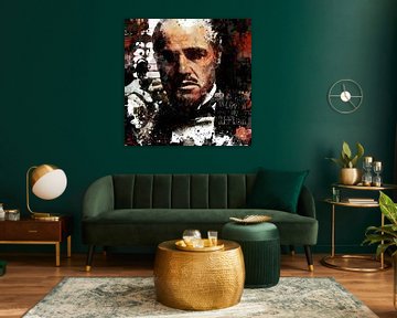 Malerei Godfather Malerei Pop Art Marlon Brando Pop-Art von Kunst Kriebels