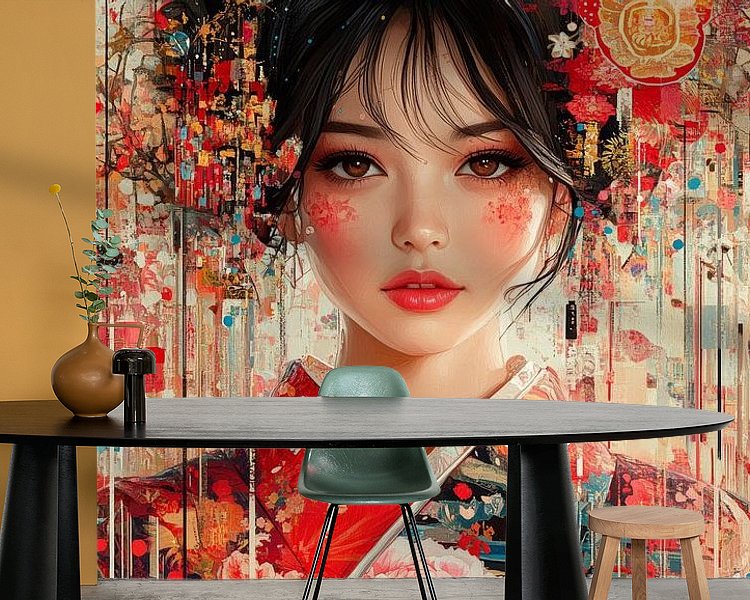 Voorbeeld van het werk in een kamer