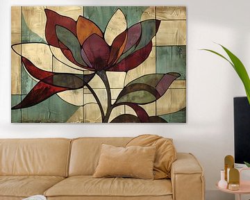 Abstracte bloem met glas-in-loodeffect van Art & Soul Creations