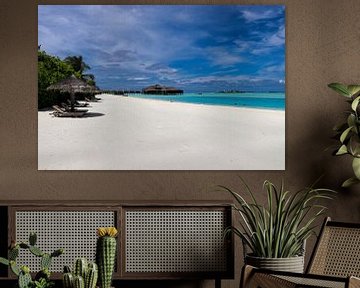 Witte zandstranden, Anantara resort, Malediven van Travel Tips and Stories