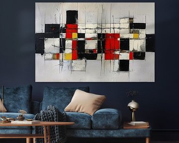 Abstract geometric art with strong contrasts by Art & Soul Creations