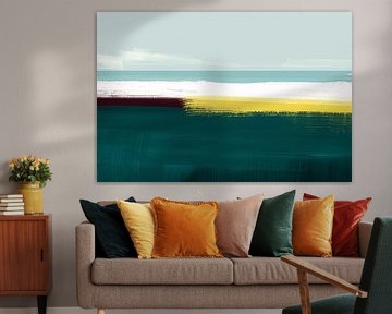 Paysage numérique abstrait et coloré sur Art & Soul Creations