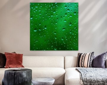 Summer shower on glass: promise of growth and vigour by Jurgen Van den Bos
