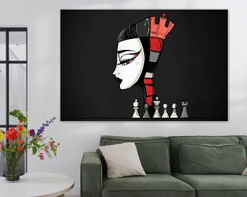 Die Schachkönigin | Macht und Mysterium in der abstrakten Kunst von Karina Brouwer