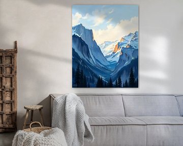 Valley in the High Mountains by Rita Tielemans Kunst