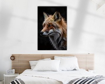 Gedetailleerde realistische close-up van een vos van Art & Soul Creations