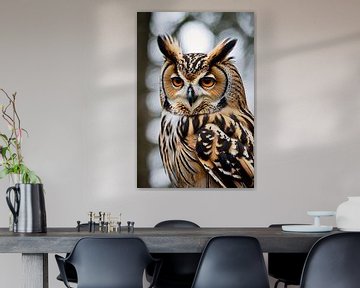 Superb portrait of a realistic owl by Art & Soul Creations
