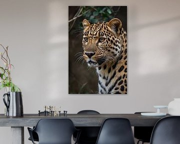 Detailed portrait of a majestic leopard by Art & Soul Creations
