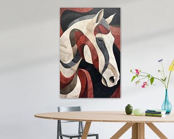 Geometrisch paardenontwerp met moderne patronen van Art & Soul Creations