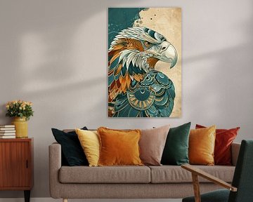 Gedetailleerde illustratie van adelaar met patronen van Art & Soul Creations