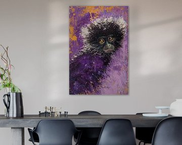 Abstract and dynamic painting of a monkey by Art & Soul Creations