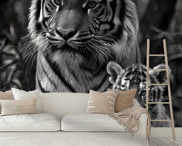 Voorbeeld van het werk in een kamer