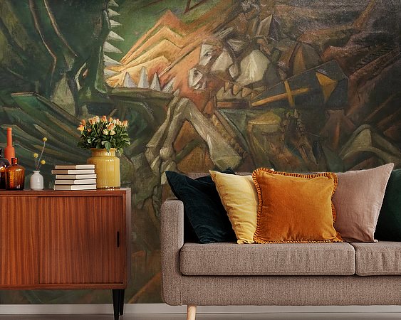Voorbeeld van het werk in een kamer