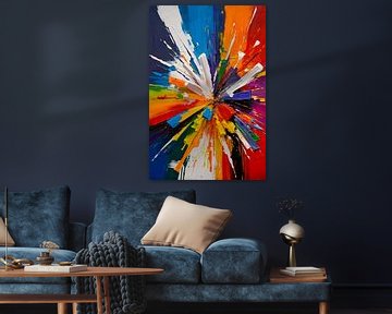 Abstracte kleurrijke explosie van moderne kunst van Art & Soul Creations