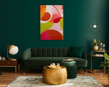 Abstracte kleurrijke geometrische vormen op canvas van Art & Soul Creations