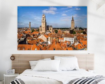 The city view of Bruges