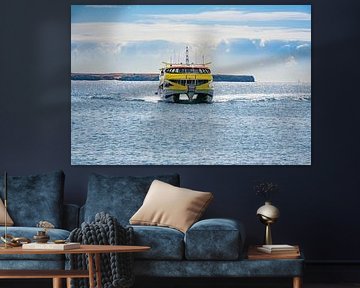 Ferry catamaran sur l'Atlantique entre Lanzarote et Fuertev sur Photo Art Thomas Klee