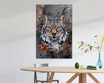 Lynx met dynamische achtergrond