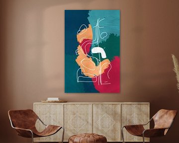 Abstract lijnenspel met kleuren van Art & Soul Creations