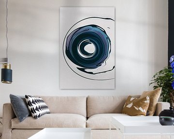 Abstract minimalistisch kunstwerk cirkels van Art & Soul Creations