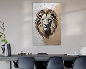 Majestic lion with soft tones by Art & Soul Creations